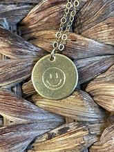 Load image into Gallery viewer, SALE Smiley Necklace - 14kt Gold Fill