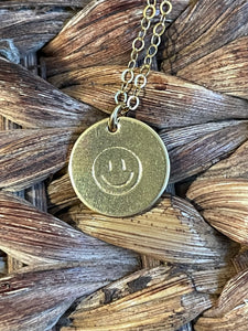 SALE Smiley Necklace - 14kt Gold Fill