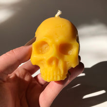 Load image into Gallery viewer, Baba Yaga Beeswax Skull Candle