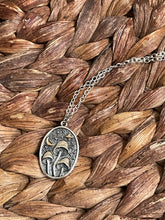 Load image into Gallery viewer, Oval Mushroom Necklace - Sterling Silver