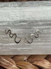 Load image into Gallery viewer, Wiggle Ear Climber Earrings - Sterling Silver