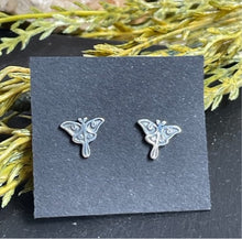 Load image into Gallery viewer, Luna Moth Stud Earrings - Sterling Silver