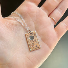 Load image into Gallery viewer, The Moon Tarot Card Necklace - Sterling Silver