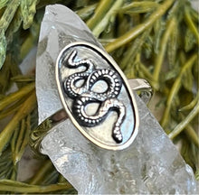 Load image into Gallery viewer, Oval Snake Ring - Sterling Silver