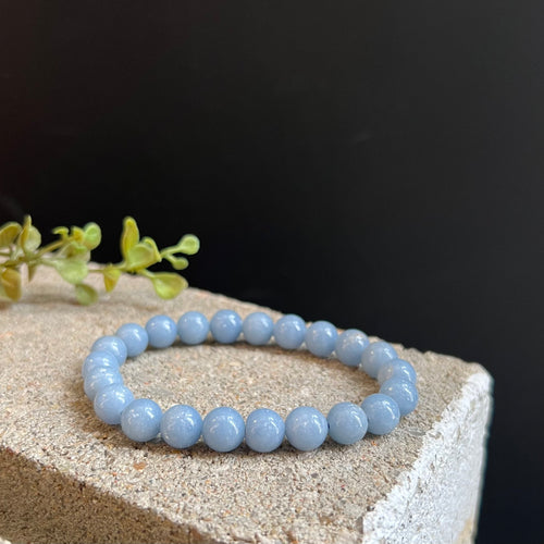 Angelite Bead Bracelet