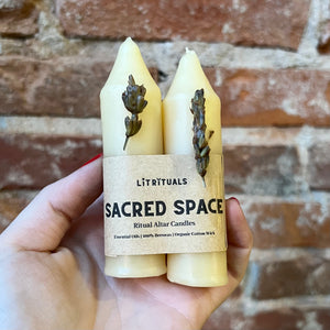 Sacred Space - Small Beeswax Altar Candles