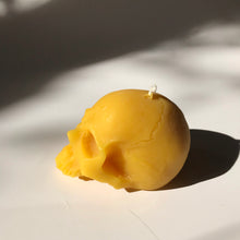 Load image into Gallery viewer, Baba Yaga Beeswax Skull Candle