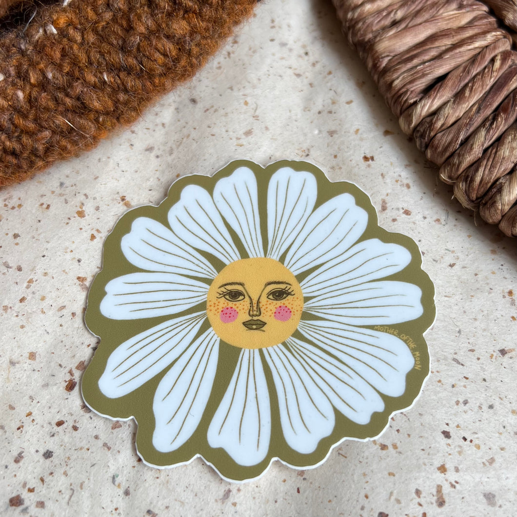 Golden Afternoon Flower Sticker