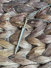 Load image into Gallery viewer, Dagger Necklace - Sterling Silver &amp; Bronze