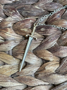 Dagger Necklace - Sterling Silver & Bronze