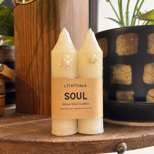 Soul - Small Beeswax Altar Candles