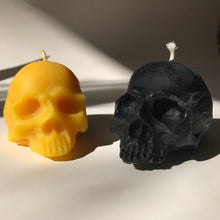 Load image into Gallery viewer, Baba Yaga Beeswax Skull Candle