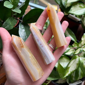 Natural Banded Agate Standing Point