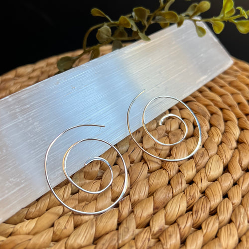 Spiral Wire Earrings - Sterling Silver