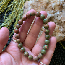Load image into Gallery viewer, Unakite Bead Bracelet