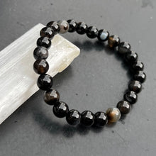Load image into Gallery viewer, Black Agate Bead Bracelet